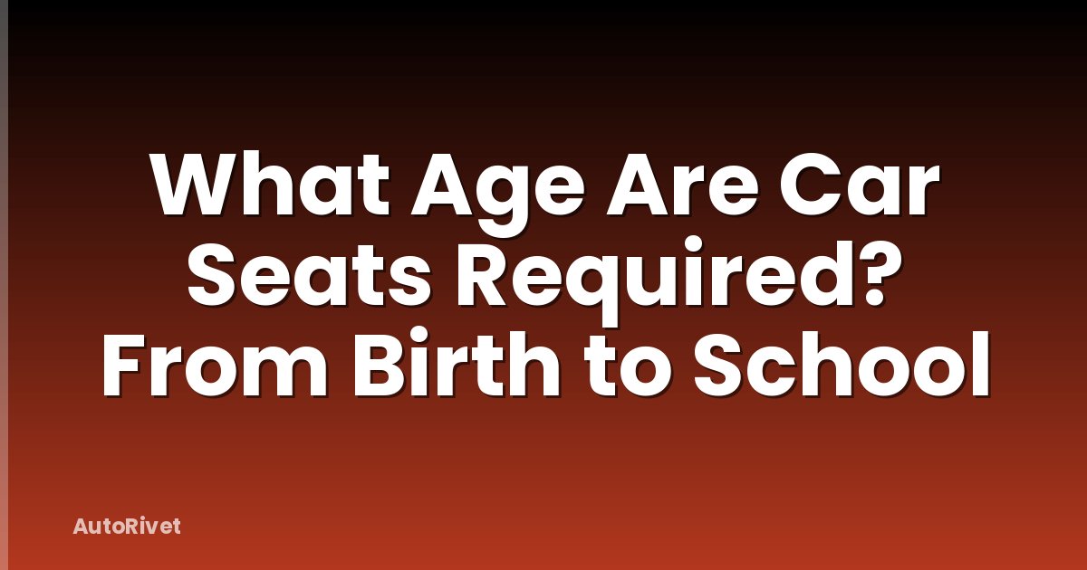 What Age Are Car Seats Required? From Birth to School