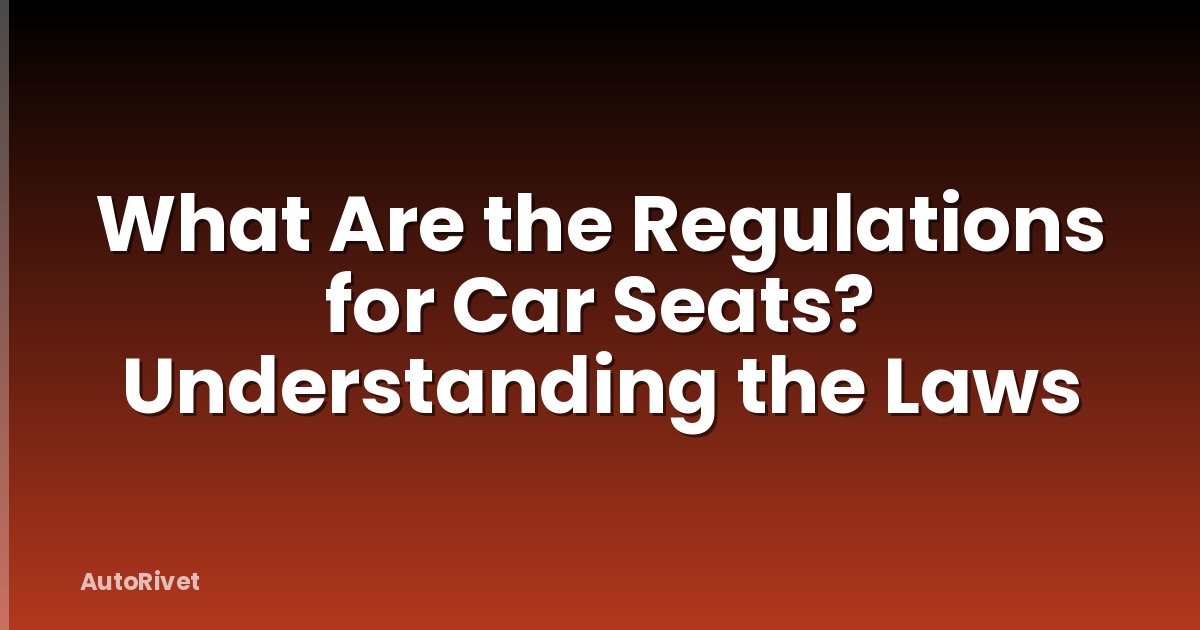 What Are the Regulations for Car Seats? Understanding the Laws