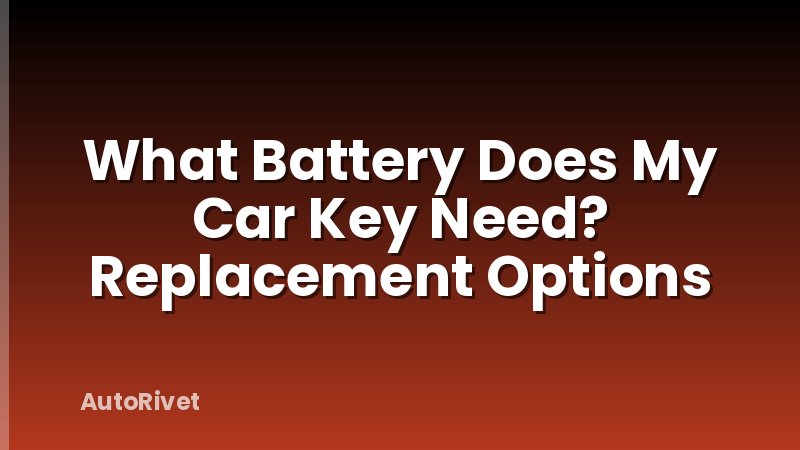 What Battery Does My Car Key Need? Replacement Options
