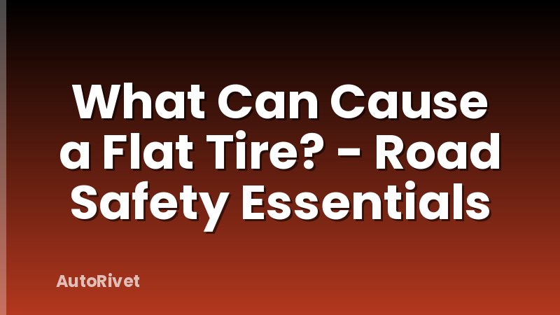 What Can Cause a Flat Tire? - Road Safety Essentials