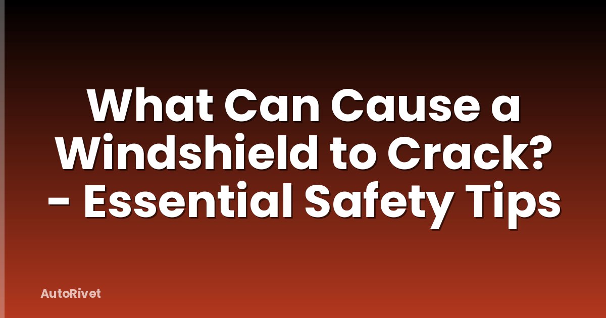 What Can Cause a Windshield to Crack? - Essential Safety Tips