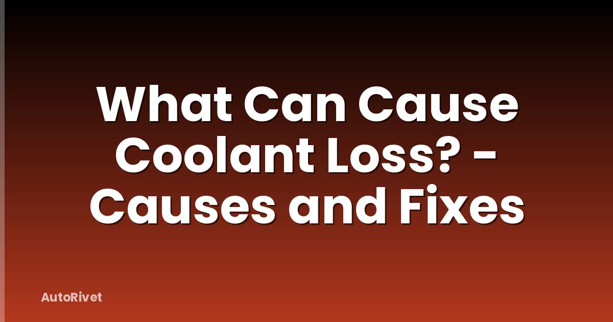 What Can Cause Coolant Loss? - Causes and Fixes