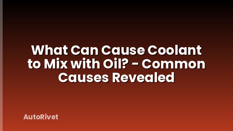 What Can Cause Coolant to Mix with Oil? - Common Causes Revealed