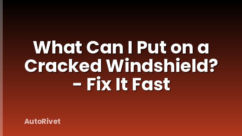 What Can I Put on a Cracked Windshield? - Fix It Fast