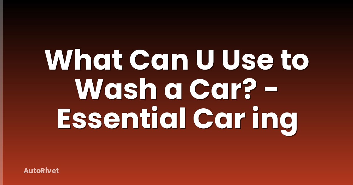 What Can U Use to Wash a Car? - Essential Car ing