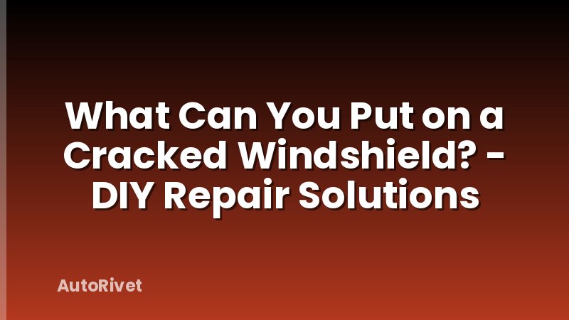 What Can You Put on a Cracked Windshield? - DIY Repair Solutions