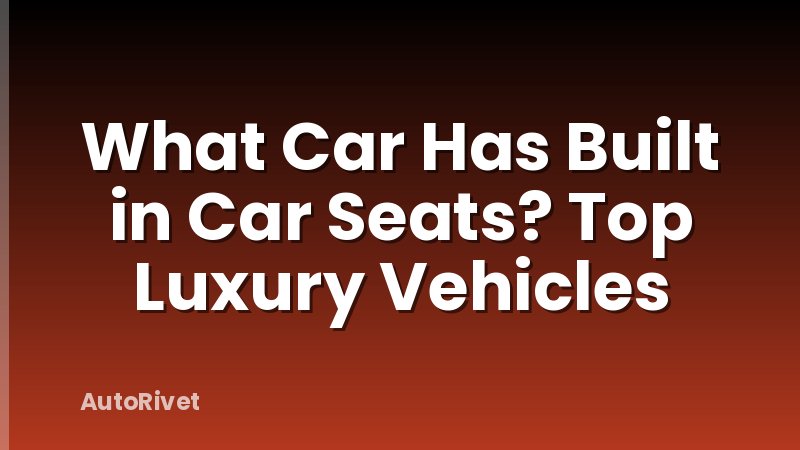 What Car Has Built in Car Seats? Top Luxury Vehicles