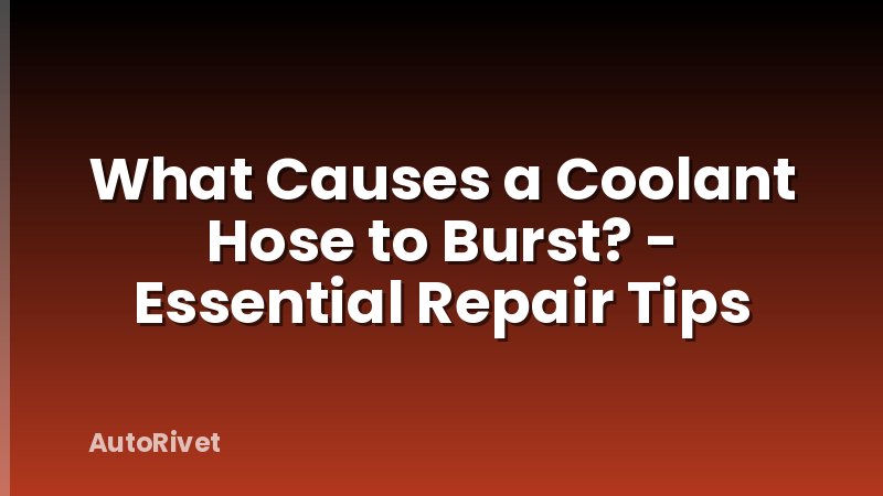 What Causes a Coolant Hose to Burst? - Essential Repair Tips