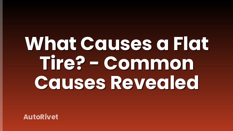What Causes a Flat Tire? - Common Causes Revealed