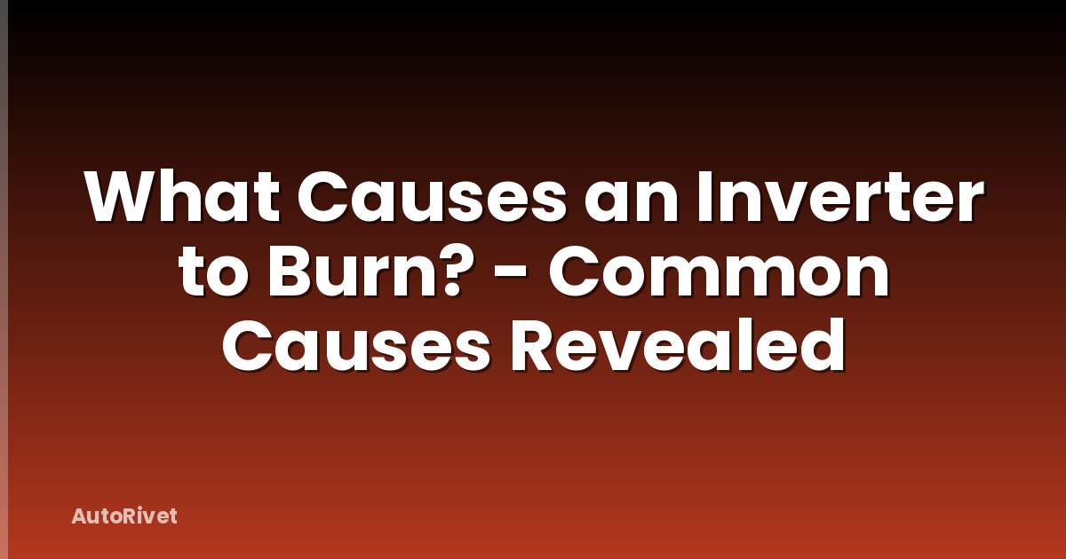 What Causes an Inverter to Burn? - Common Causes Revealed