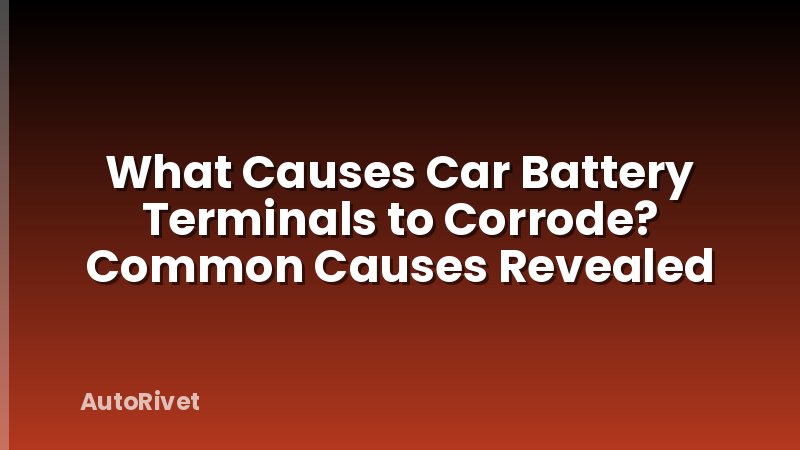 What Causes Car Battery Terminals to Corrode? Common Causes Revealed