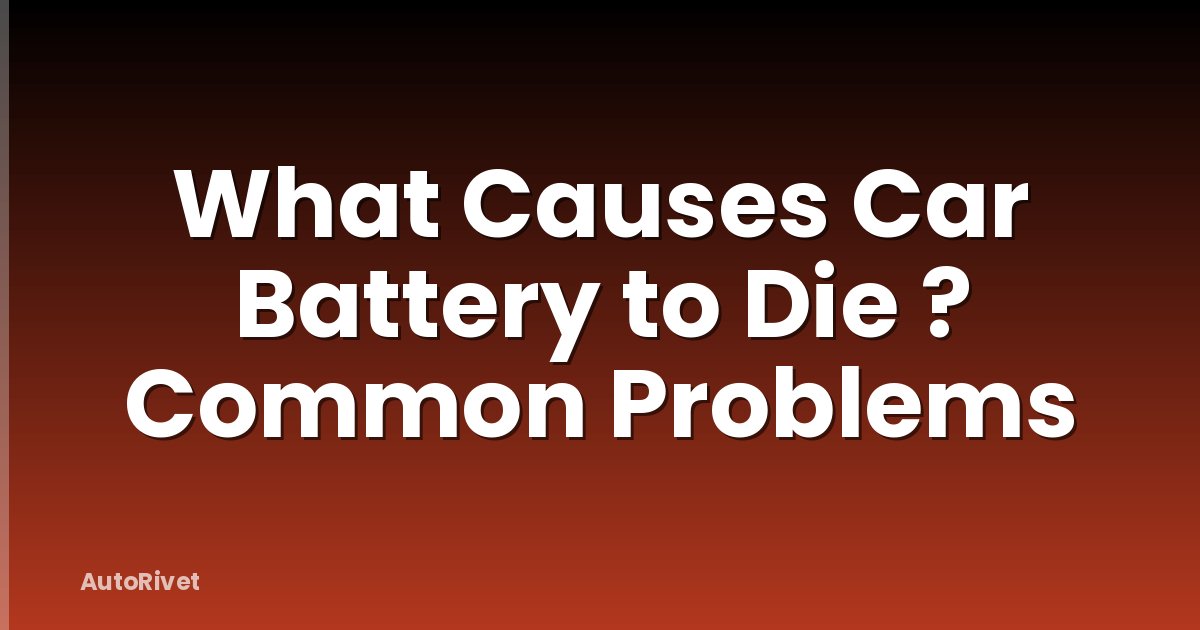 What Causes Car Battery to Die ? Common Problems
