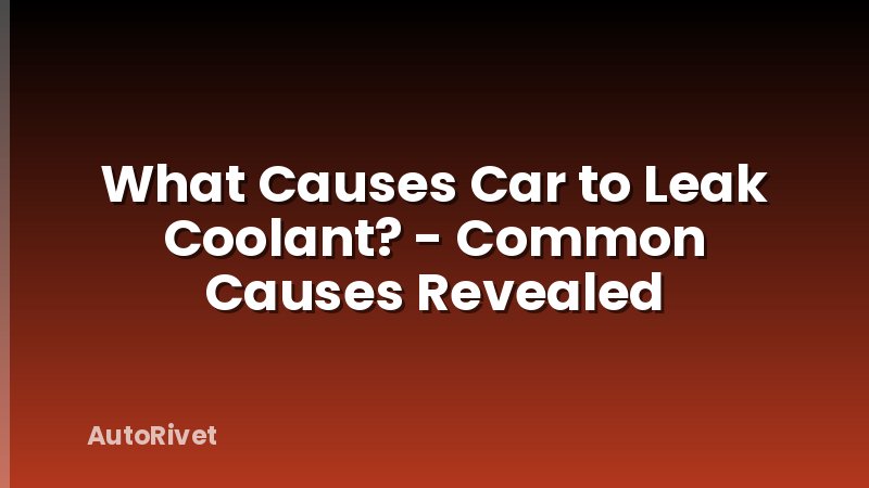 What Causes Car to Leak Coolant? - Common Causes Revealed