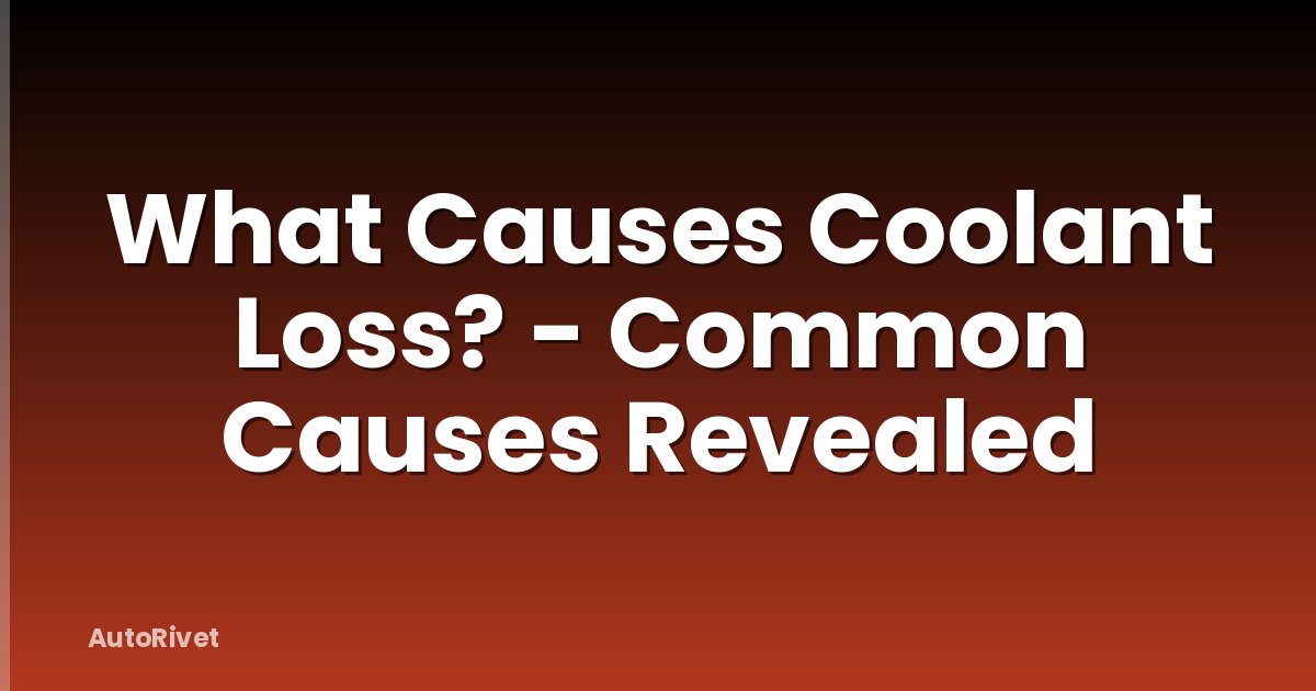 What Causes Coolant Loss? - Common Causes Revealed