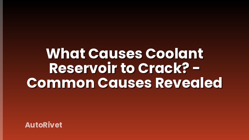 What Causes Coolant Reservoir to Crack? - Common Causes Revealed