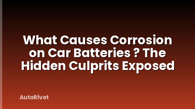 What Causes Corrosion on Car Batteries ? The Hidden Culprits Exposed