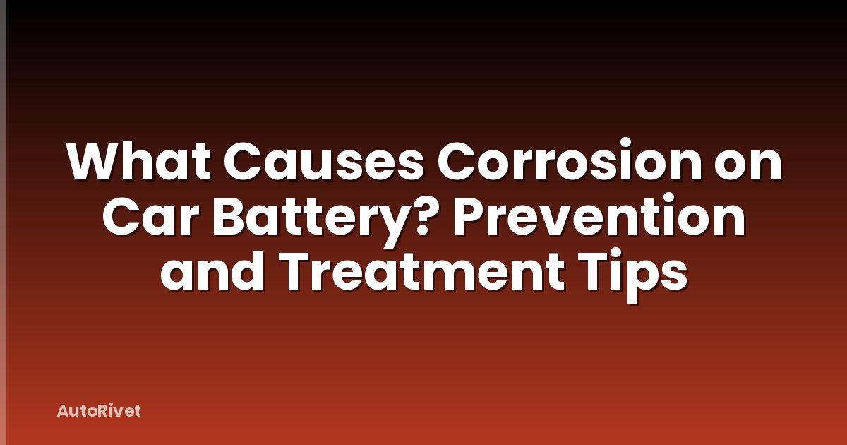 What Causes Corrosion on Car Battery? Prevention and Treatment Tips