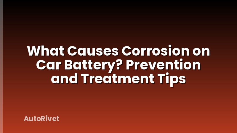 What Causes Corrosion on Car Battery? Prevention and Treatment Tips