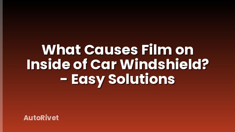 What Causes Film on Inside of Car Windshield? - Easy Solutions