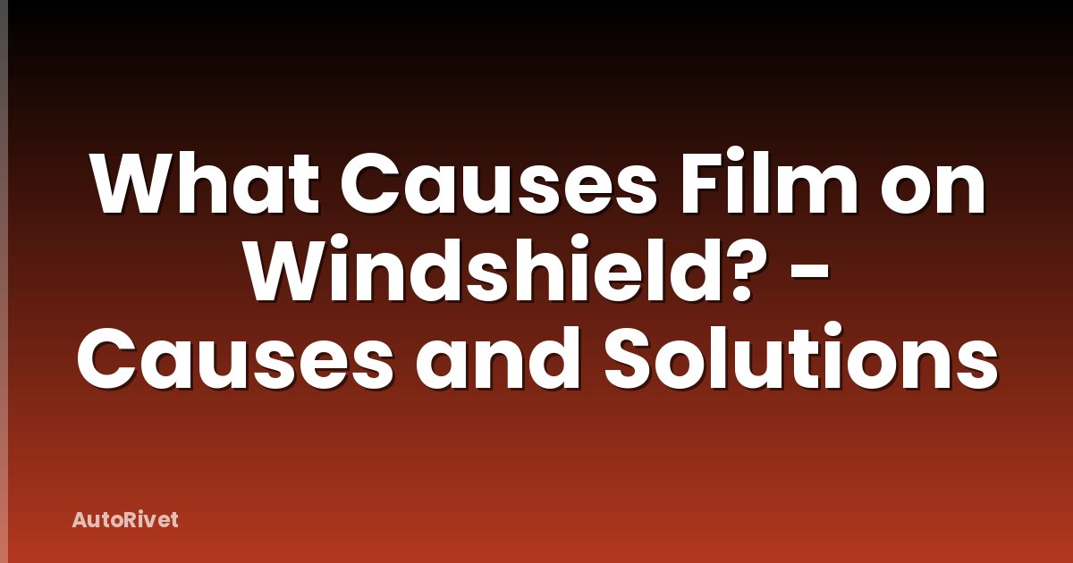 What Causes Film on Windshield? - Causes and Solutions