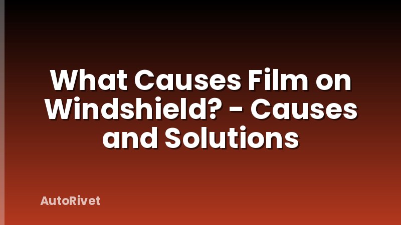 What Causes Film on Windshield? - Causes and Solutions