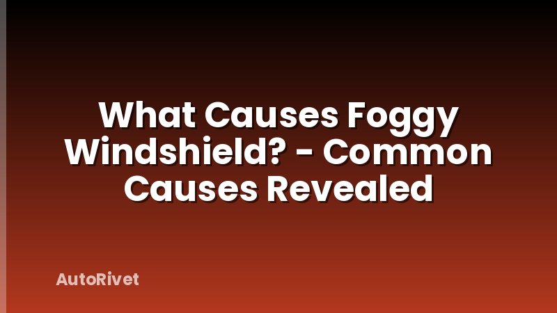 What Causes Foggy Windshield? - Common Causes Revealed