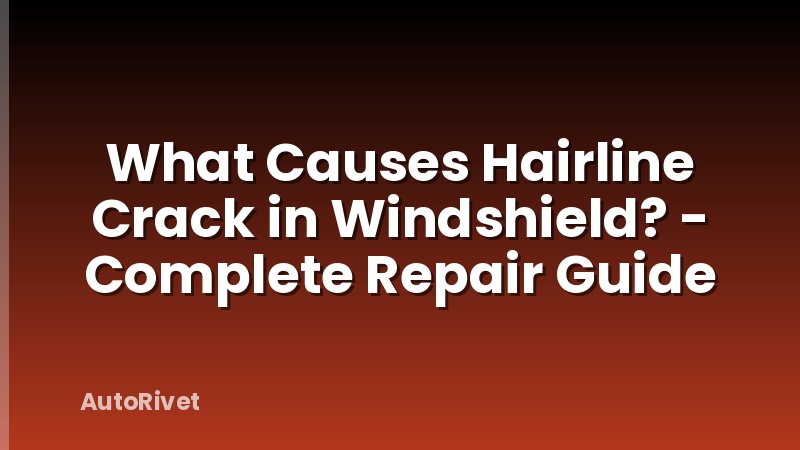 What Causes Hairline Crack in Windshield? - Complete Repair Guide