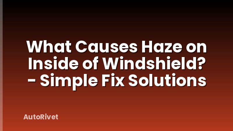 What Causes Haze on Inside of Windshield? - Simple Fix Solutions