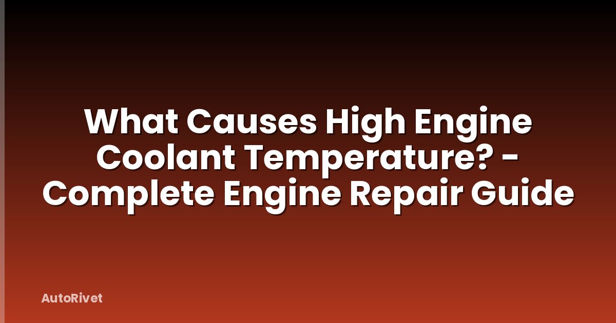What Causes High Engine Coolant Temperature? - Complete Engine Repair Guide