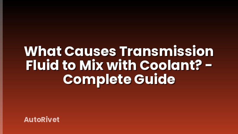 What Causes Transmission Fluid to Mix with Coolant? - Complete Guide