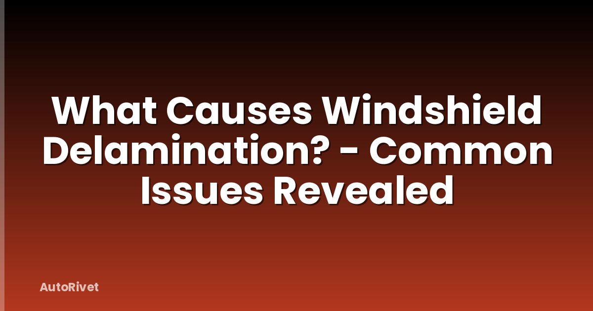What Causes Windshield Delamination? - Common Issues Revealed