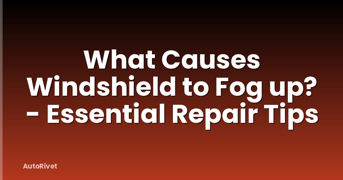What Causes Windshield to Fog up? - Essential Repair Tips