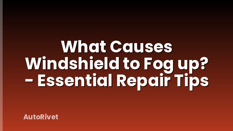 What Causes Windshield to Fog up? - Essential Repair Tips