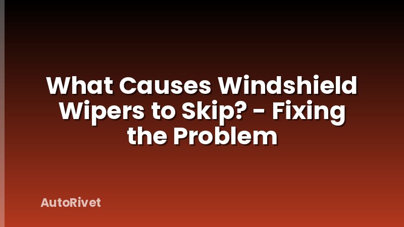 What Causes Windshield Wipers to Skip? - Fixing the Problem