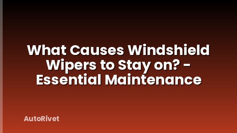 What Causes Windshield Wipers to Stay on? - Essential Maintenance