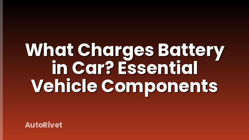 What Charges Battery in Car? Essential Vehicle Components