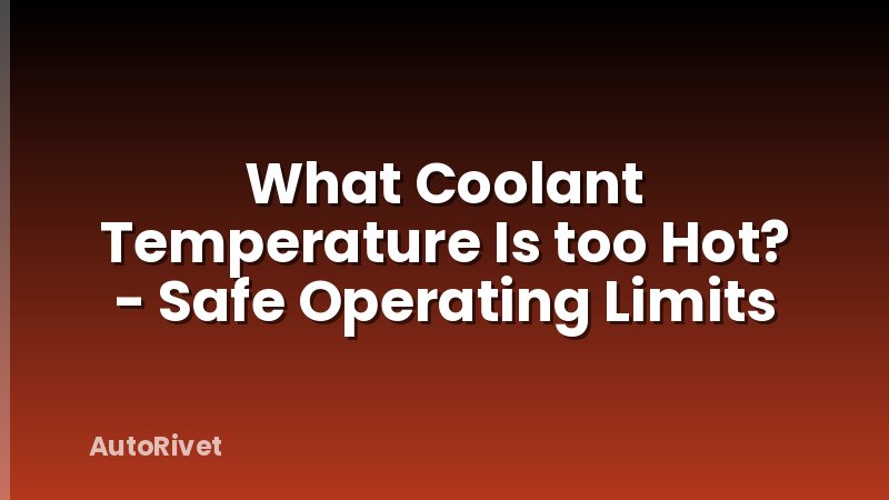 What Coolant Temperature Is too Hot? - Safe Operating Limits