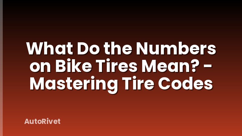 What Do the Numbers on Bike Tires Mean? - Mastering Tire Codes