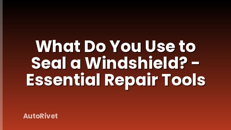 What Do You Use to Seal a Windshield? - Essential Repair Tools