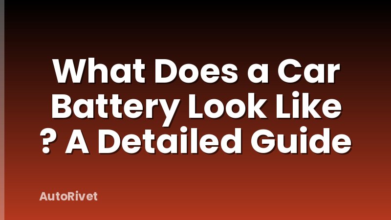 What Does a Car Battery Look Like ? A Detailed Guide