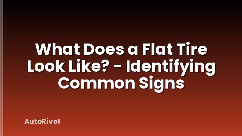 What Does a Flat Tire Look Like? - Identifying Common Signs