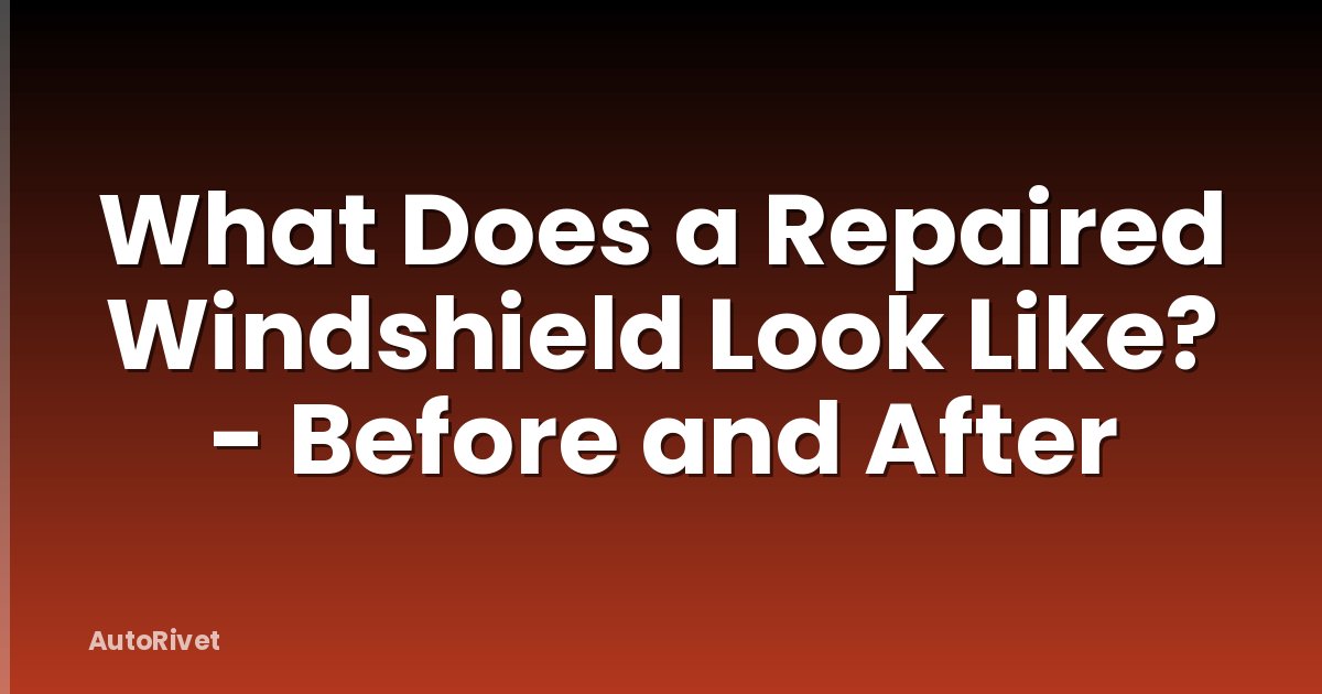 What Does a Repaired Windshield Look Like? - Before and After