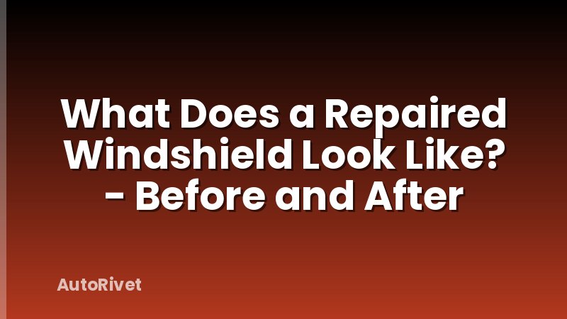 What Does a Repaired Windshield Look Like? - Before and After