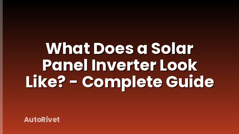 What Does a Solar Panel Inverter Look Like? - Complete Guide