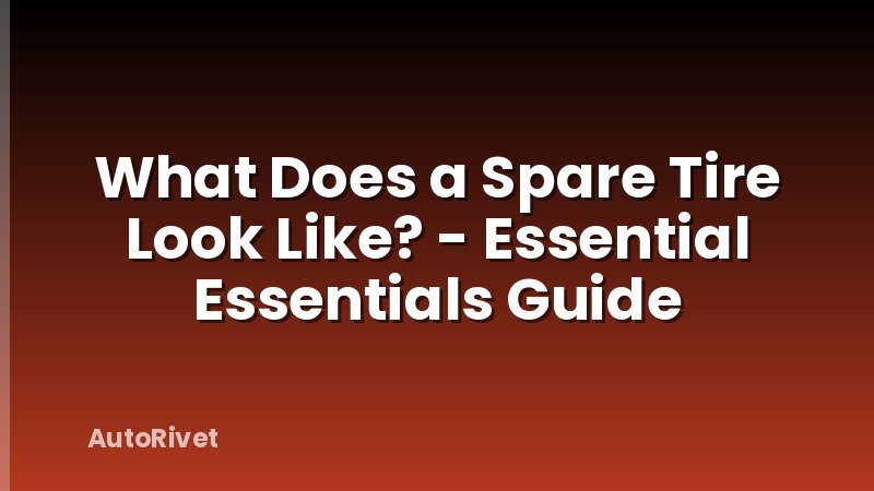 What Does a Spare Tire Look Like? - Essential Essentials Guide