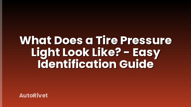 What Does a Tire Pressure Light Look Like? - Easy Identification Guide