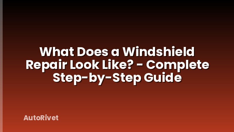 What Does a Windshield Repair Look Like? - Complete Step-by-Step Guide