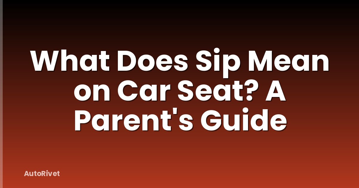 What Does Sip Mean on Car Seat? A Parent's Guide