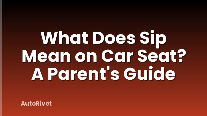 What Does Sip Mean on Car Seat? A Parent's Guide