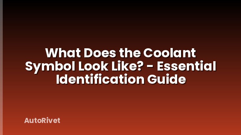 What Does the Coolant Symbol Look Like? - Essential Identification Guide